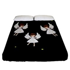 Christmas angels  Fitted Sheet (California King Size)