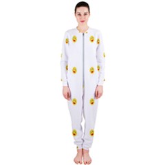 Happy Sun Motif Kids Seamless Pattern Onepiece Jumpsuit (ladies)  by dflcprintsclothing