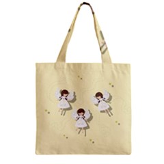 Christmas Angels  Zipper Grocery Tote Bag by Valentinaart