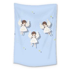Christmas Angels  Large Tapestry by Valentinaart