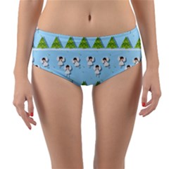 Christmas Angels  Reversible Mid-waist Bikini Bottoms by Valentinaart