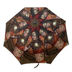 Steampunk, Wonderful Steampunk Lady Folding Umbrellas by FantasyWorld7