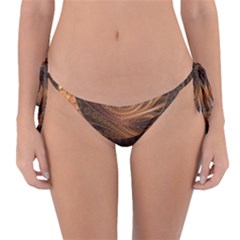 Brown, Bronze, Wicker, And Rattan Fractal Circles Reversible Bikini Bottom by jayaprime