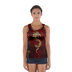 Wonderful Mystical Dragon, Vintage Sport Tank Top  by FantasyWorld7