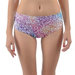 Festive Color Reversible Mid-Waist Bikini Bottoms