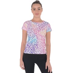 Festive Color Short Sleeve Sports Top 