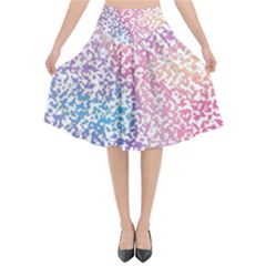 Festive Color Flared Midi Skirt