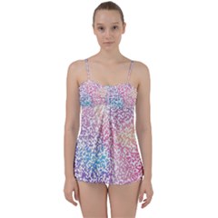 Festive Color Babydoll Tankini Set