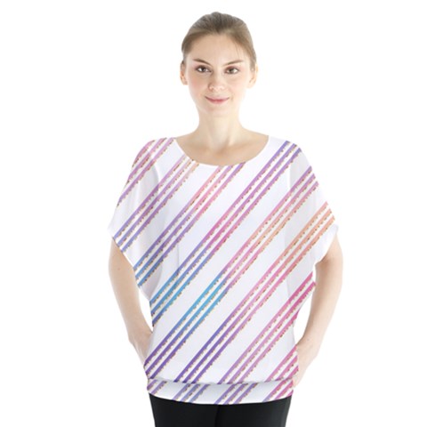 Colored Candy Striped Blouse by Colorfulart23