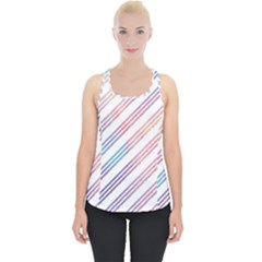 Colored Candy Striped Piece Up Tank Top by Colorfulart23