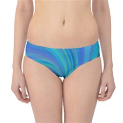 Blue Background Spiral Swirl Hipster Bikini Bottoms