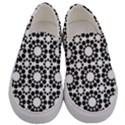 Black White Pattern Seamless Monochrome Men s Canvas Slip Ons View1