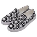 Black White Pattern Seamless Monochrome Men s Canvas Slip Ons View2