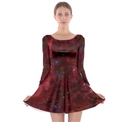 Abstract Fantasy Color Colorful Long Sleeve Skater Dress by Celenk