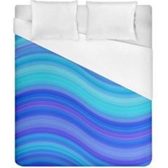 Blue Background Water Design Wave Duvet Cover (california King Size) by Celenk