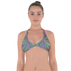 Burst Colors Ray Speed Vortex Halter Neck Bikini Top by Celenk