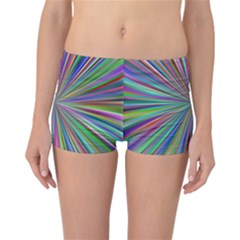 Burst Colors Ray Speed Vortex Reversible Boyleg Bikini Bottoms by Celenk