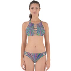 Burst Colors Ray Speed Vortex Perfectly Cut Out Bikini Set by Celenk