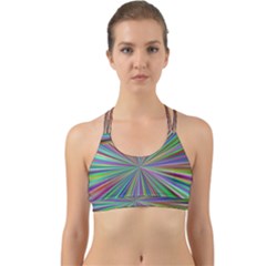 Burst Colors Ray Speed Vortex Back Web Sports Bra by Celenk