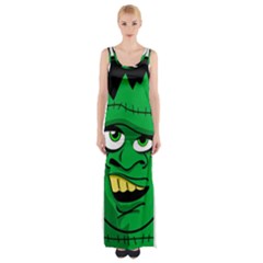 Buy Me A Coffee Halloween Maxi Thigh Split Dress by Celenk