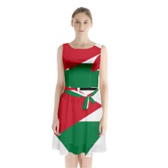 Heart Love Affection Jordan Sleeveless Waist Tie Chiffon Dress