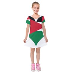 Heart Love Affection Jordan Kids  Short Sleeve Velvet Dress