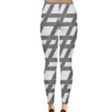 Grid Pattern Seamless Monochrome Leggings  View2