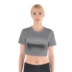 Diagonal Stripe Pattern Seamless Cotton Crop Top by Celenk