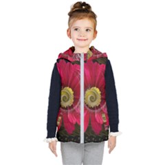 Fantasy Flower Fractal Blossom Kid s Puffer Vest by Celenk