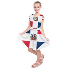 Heart Love Dominican Republic Kids  Short Sleeve Dress by Celenk