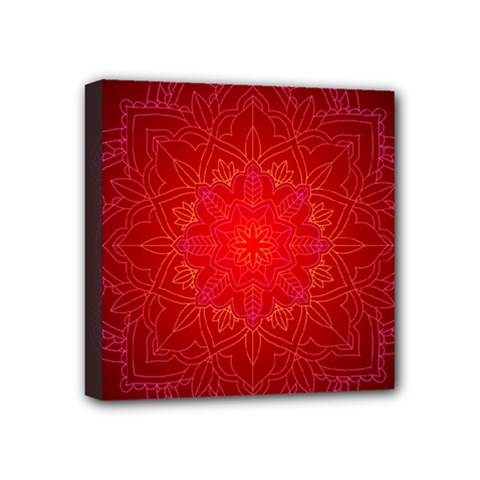 Mandala Ornament Floral Pattern Mini Canvas 4  X 4  by Celenk