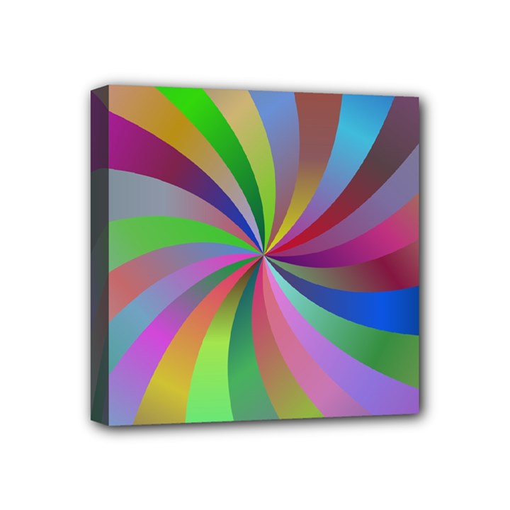 Spiral Background Design Swirl Mini Canvas 4  x 4 