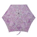 Pink Modern Background Square Mini Folding Umbrellas View1