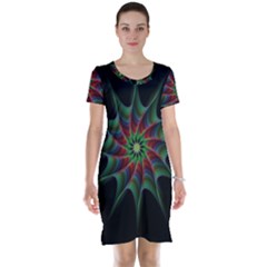 Star Abstract Burst Starburst Short Sleeve Nightdress