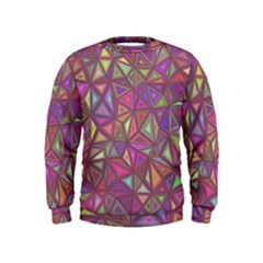 Triangle Background Abstract Kids  Sweatshirt by Celenk