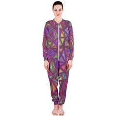 Triangle Background Abstract Onepiece Jumpsuit (ladies)  by Celenk