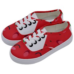 Watermelon Red Network Fruit Juicy Kids  Classic Low Top Sneakers by Celenk