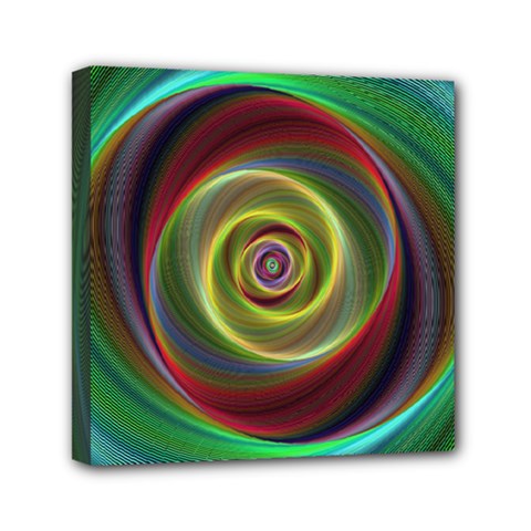 Spiral Vortex Fractal Render Swirl Mini Canvas 6  X 6  by Celenk