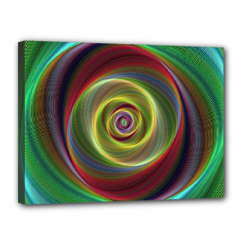 Spiral Vortex Fractal Render Swirl Canvas 16  X 12  by Celenk