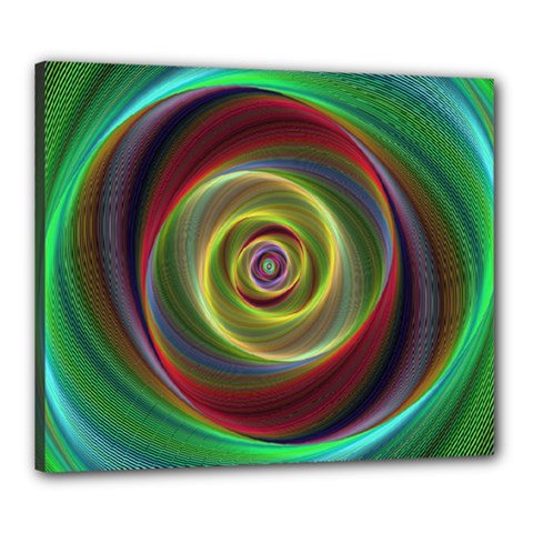 Spiral Vortex Fractal Render Swirl Canvas 24  X 20  by Celenk