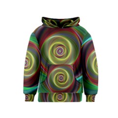 Spiral Vortex Fractal Render Swirl Kids  Pullover Hoodie by Celenk