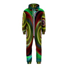 Spiral Vortex Fractal Render Swirl Hooded Jumpsuit (kids) by Celenk