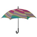 Wave Background Happy Design Hook Handle Umbrellas (Large) View3