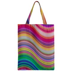 Wave Background Happy Design Zipper Classic Tote Bag by Celenk