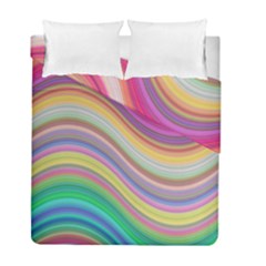 Wave Background Happy Design Duvet Cover Double Side (Full/ Double Size)