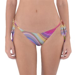 Wave Background Happy Design Reversible Bikini Bottom