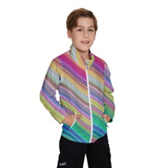 Wave Background Happy Design Wind Breaker (Kids)