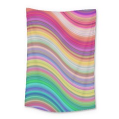 Wave Background Happy Design Small Tapestry