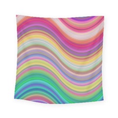 Wave Background Happy Design Square Tapestry (Small)