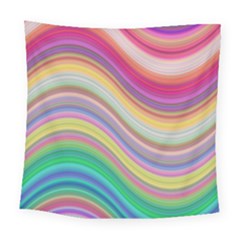 Wave Background Happy Design Square Tapestry (Large)